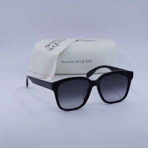 Alexander McQueen AM0331SK 001 Square Sunglasses - Black/Grey